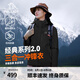 伯希和（Pelliot）【經(jīng)典2.0】山野三合一沖鋒衣女男情侶夏戶外外套防水防風(fēng)登山服 【女款】曜石黑 | 兩件套/四季款 M 女 102-114斤 男116-130