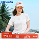 FILA FUSION斐樂女裝針織短袖衫2025夏季新款時(shí)尚休閑收腰純棉愛心T恤 奶霧白-WT S 160/80A/S