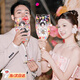 摜悅結(jié)婚敬酒杯大紅酒杯子交杯酒婚禮超大杯巨型高腳杯玻璃杯新人拍照 超大敬酒杯【2個(gè)裝】-情侶貼紙款