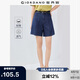 佐丹奴牛仔短褲女夏季純棉壓褶口袋女生中腰薄款褲子13405236