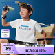 Skechers斯凱奇哆啦A夢聯(lián)名款 男女童夏季純棉透氣限定短袖L325K070 【100%純棉】亮白色/0019/70 150