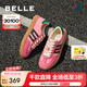 百麗（Belle）跑道德訓鞋女商場同款復古芭比粉運動跑鞋Z7J1DAM5 玫紅 37 (235mm)