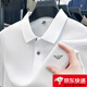 FALAMONE阿瑪尼2025新款夏季純棉短袖T恤男士商務休閑體恤高端polo衫 白色 33780 XL 52 建議【135-150斤】穿