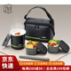 膳魔師（THERMOS） 【JD物流 日本直郵】不銹鋼保溫飯盒便當(dāng)盒 保溫罐 便攜便當(dāng)盒 DBQ-502 MTBK 啞光黑 500ml