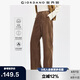 佐丹奴褲子女純棉復(fù)古燈芯絨闊腿褲慵懶風(fēng)松緊腰休閑褲女13412773