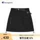 Champion冠軍短裙女新款潮A字裙工裝風(fēng)半身裙純色極簡風(fēng) 黑色 M