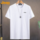 吉普（JEEP）美國(guó)正品冰絲薄款短袖t恤男士夏季新款高端商務(wù)中青年透氣體恤衫 白色 薄款 【國(guó)際大牌】 XL 推薦135-150斤