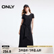 ONLY2025春季新款潮流撞色拼接U領(lǐng)假兩件長裙連衣裙女|125161002 H1Z 黑色 M (165) 84A