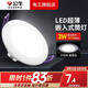 公牛（BULL）led筒燈天花燈嵌入式客廳過(guò)道玄關(guān)服裝店鋪酒店大廳商用超薄筒燈貓眼孔燈3W 3瓦漆白(自然白)開(kāi)孔70-75MM