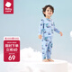 babycare寶寶家居服春秋嬰兒睡衣優(yōu)可絲兒童內衣套裝 咘咘天空藍 100