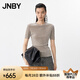 JNBY【商場同款】25夏新品T恤短袖圓領(lǐng)修身5X4110080 064/淺駝灰 M