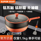 蘇泊爾（SUPOR）炒鍋有鈦不粘鍋家用方形耐磨無(wú)油煙炒菜鍋燃氣電磁爐通用 帶蒸籠（2~4人適用） 32cm