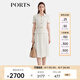 PORTS寶姿女裝2025春夏新款氣質(zhì)珍珠裝飾金屬扣奶白色二合一收腰連衣裙 奶白色 M
