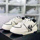 NY老爹鞋洋基隊小白鞋厚底男女情侶增高潮流百搭休閑低幫運動(dòng)板鞋子 白黑 36.5
