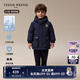 Teenie Weenie Kids小熊童裝24秋男女寶寶經(jīng)典三防刺繡派克羽絨服 藏青色 120cm