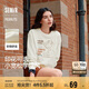 森馬（Semir）史努比系列衛(wèi)衣女卡通落肩寬松衣服個性秋設(shè)計感圖案101524116009