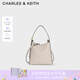 CHARLES&KEITH25秋新品吸扣式托特包手提子母水桶包CK2-10782671 Oat燕麥色 S