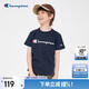 Champion【涼感科技】冠軍男女童短袖T恤2025夏季新款大小童親子裝上衣