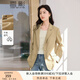 香影休閑黃色小西裝外套女2025春季新款韓版寬松職場顯瘦正肩西服 黃色 S