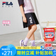 FILA斐樂兒童童裝2024夏季新款中大童女童梭織褲裙 傳奇藍-NV 150