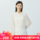 哥弟真的好（GIRDEAR）女裝簡(jiǎn)約通勤寬松鹽系長(cháng)袖襯衫上衣女A300992 白 M (3碼)
