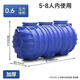 XMSJ化糞池家用三格化糞池10立方3立方塑料桶農(nóng)村水廁自建房用大容量 藍色常規(guī)款【0.6立方】7人使用