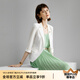顏域七分袖白色西裝外套女2024新款夏季通勤簡(jiǎn)約正裝職業(yè)氣質(zhì)西服 白色 M/38