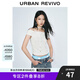 UR2025春季新款女裝氣質(zhì)魅力一字領(lǐng)短款修身T恤UYY450100 本白 M