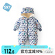 舒貝怡嬰兒衣服新生兒連體衣保暖滿月寶寶周歲衣服哈衣可愛(ài)爬爬服豹紋66