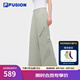 斐樂(lè)（FILA）FUSION斐樂(lè)趙露思同款梭織長(zhǎng)褲女2025夏季新款時(shí)尚寬松休閑工裝褲 鉛筆灰-DY M 165/66A/M