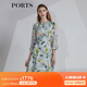 PORTS寶姿春夏新品女裝七分袖收腰顯瘦連衣裙LM8D058MPP095 奶綠色印花 L (8)
