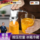 WCZ德國蜂蜜瓶按壓式蜂蜜專用瓶分裝瓶家用食品級玻璃分裝空瓶蜂蜜罐 白色按壓蜂蜜瓶-【單個(gè)裝】 300ml
