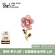 She's茜子唯愛(ài)序曲原創(chuàng)山茶花胸針高檔胸花別針絲巾扣配飾生日禮物女 粉色A0