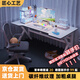 湯能優(yōu)品電腦桌臺式電競游戲桌家用書桌簡約辦公桌學生學習桌書房長條桌子 【碳纖維紋理】雪山白-120*60CM