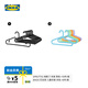 宜家（IKEA）SPRUTTIG埃斯汀衣架晾衣架掛衣架收納衣?lián)我路焓覂燃矣?黑色衣架10只裝+多色兒童衣架8件
