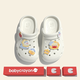 babycrayon2025新款獅子考拉diy鞋花兒童洞洞鞋男寶女童戶外室內(nèi)包頭涼拖鞋 米白色【獅子鯊魚】 22 cm內(nèi)長【220】適合34-35腳