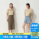 艾諾絲雅詩(shī)【商場(chǎng)同款】夏季新品萊賽爾法式慵懶風(fēng)方領(lǐng)雪紡衫女30525040 暖沙色 M