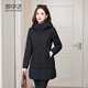 雪中飛中長(cháng)款羽絨服女加厚保暖連帽冬裝外套2025新款休閑百搭顯瘦防寒服 黑色 XL (170) （115-125斤）
