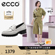 愛步（ECCO）【明星同款】樂福鞋女 百搭牛皮厚底粗跟英倫風單鞋女 摩登490013 石灰色49001301378 建議選小一碼 37 （偏大，建議選小一碼）