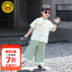 G.DUCKKIDS小黃鴨童裝兒童漢服女童夏季男童六一兒童節(jié)演出服夏天新中式校服 男童綠色 130 【建議8-9歲】