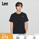 Lee商場同款25春夏新品舒適版圓領(lǐng)小刺繡Logo設(shè)計男短袖T恤