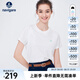 Navigare意大利小帆船短袖T恤衫女夏季圓領(lǐng)百搭體恤衫修身短款基礎(chǔ)款上衣 科技白 M