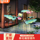 匯奇尚品不銹鋼仿銅荷花荷葉雕塑酒店景區(qū)公園水池蓮藕水景景觀裝飾擺件 定制