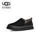 UGG秋季新款男士時(shí)尚簡(jiǎn)約舒適輕便純色平底圓頭便鞋休閑鞋1174586 BLK | 黑色 44