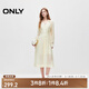 ONLY春夏氣質(zhì)優(yōu)雅套裝V領(lǐng)蕾絲中長(cháng)款連衣裙女|124307047 A01 白鷺色 M (165) 84A