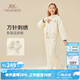 英氏（YEEHOO）女童套裝兒童外套長褲秋季時尚女孩學院風中大童裝洋氣秋裝新款 學院休閑米白 160