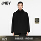 JNBY/江南布衣春秋夾克女寬松抽繩連帽H型外套通勤休閑5O8611610 001/本黑 S