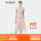 PORTS寶姿女裝春季新款二合一網(wǎng)紗百褶連衣裙ALP8D036RFQ064 咖啡混色 XS (2)