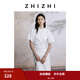 致知ZHIZHI 照碧桃  T型短袖2025夏季新款打褶收腰設(shè)計(jì)休閑百搭 雅白 L