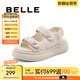百麗（Belle）亮片休閑涼鞋女商場(chǎng)款厚底增高涼鞋B4A1DBL4 米色 38 (240mm)